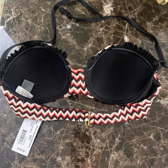 Beach Bunny Life is a Highway Bikini Top in Red, Black, and White - Picture 4 of 8